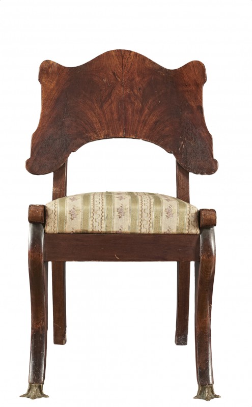 Krzesło w stylu empire z motywem czapli