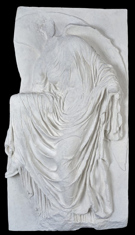 Nike rozwiązująca sandał, płaskorzeźba ze świątyni Ateny Nike na Akropolu w Atenach