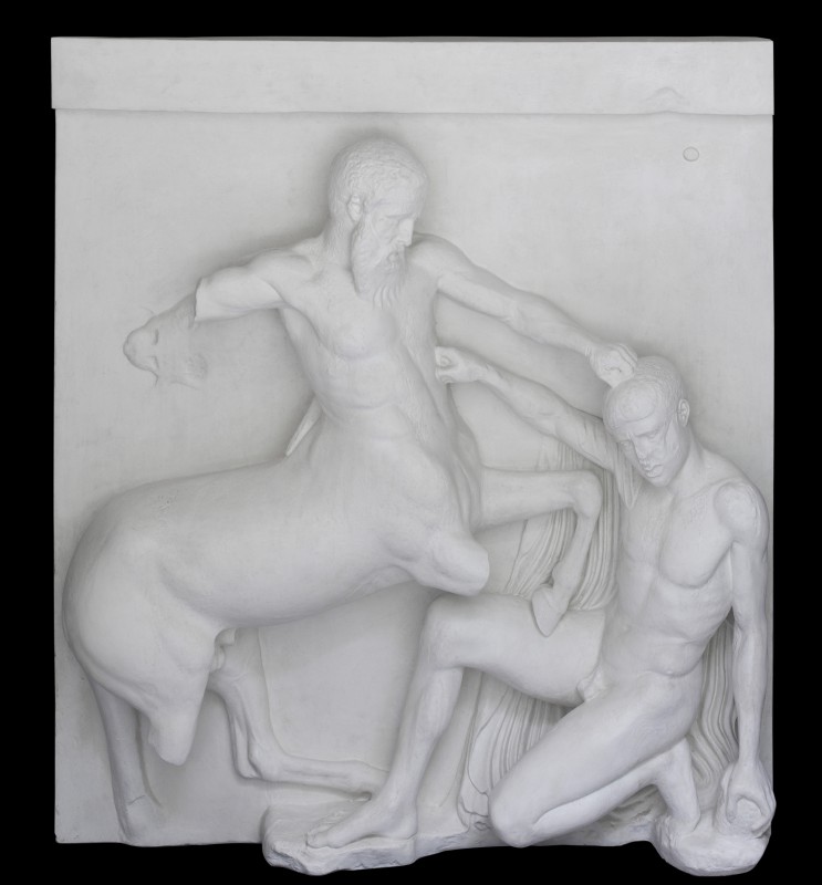 Centaur walczący z Lapitą. XXX metopa południowej strony fryzu partenońskiego