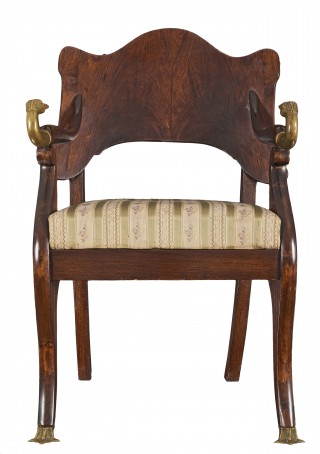 Fotel w stylu empire z motywem czapli - 1