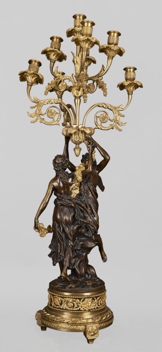 Eight-branch candelabra with figures of Zephyr and Flora - 1