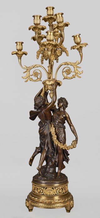 Eight-branch candelabra with figures of Zephyr and Flora - 2