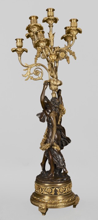Eight-branch candelabra with figures of Zephyr and Flora - 3