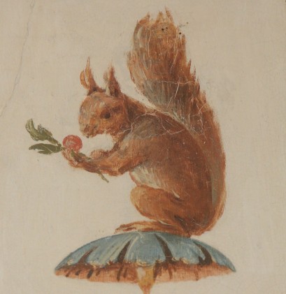Rysunek przedstawiający wiewiórkę. 