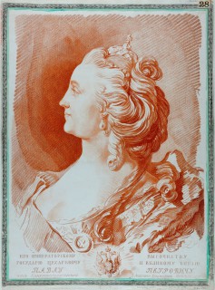Louis Martin Bonnet, wg Jeana-Louisa de Veilly'ego, Portret Katarzyny II, XVIII wiek