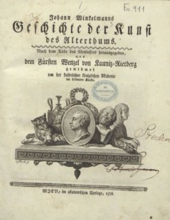 Johann Joachim Winckelmann, Geschichte der Kunst des Alterthums, 1776 rok 