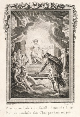 Rysunek przedstawiający mężczyznę pokłaniającego się siedzącemu na tronie władcy, u podnóża tronu znajdują się kobiety.