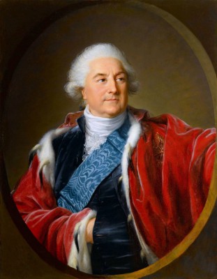 Portret króla Stanisława Augusta w czerwonym płaszczu. 