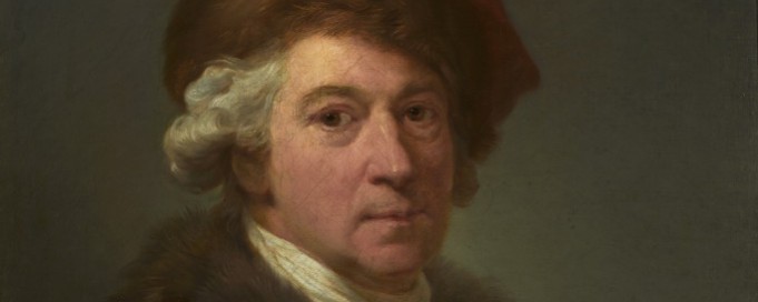 Portret Marcello Bacciarellego, artysta ma na głowie czerwone nakrycie.