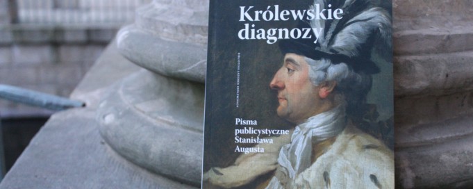 Okładka książki "Królewskie diagnozy", na której widoczny jest z profilu król Stanisław August.