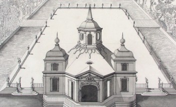 Archiwalny rysunek Pałacu na Wyspie.