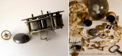 Metalowe elementy do zagarów.